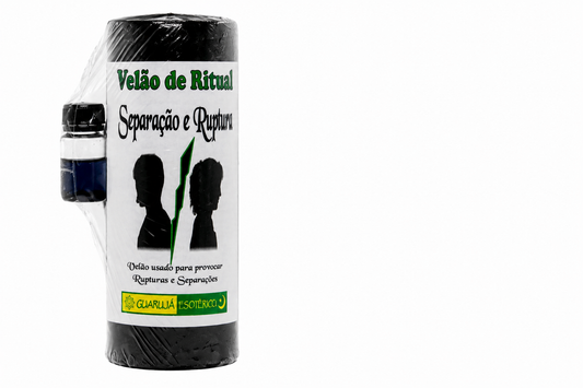 Velão Ritual Separação e Ruptura – Rituelle Kerze für Loslassen & Trennung 17x7cm