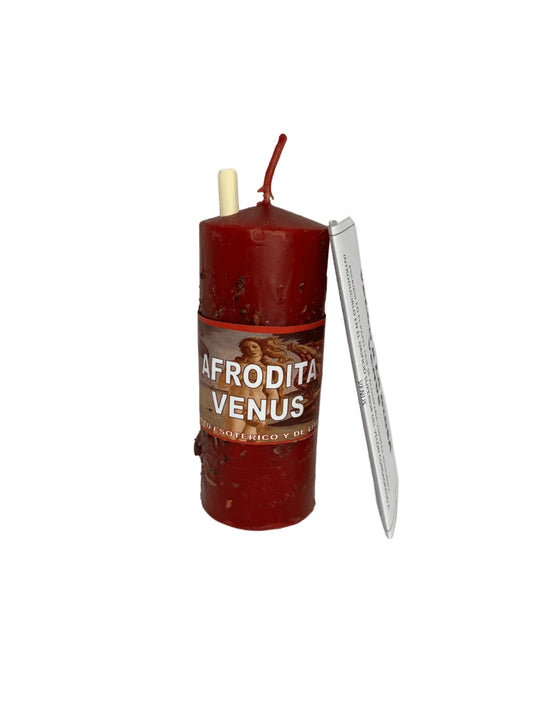 Herboreo Venus Aphrodite Candle - Ritual Candle for Love, Beauty & Attraction