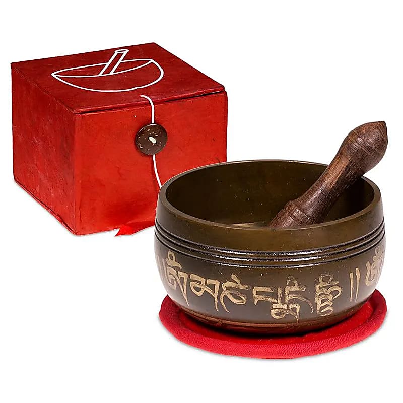 Klangschale Ohm Geschenkset rot