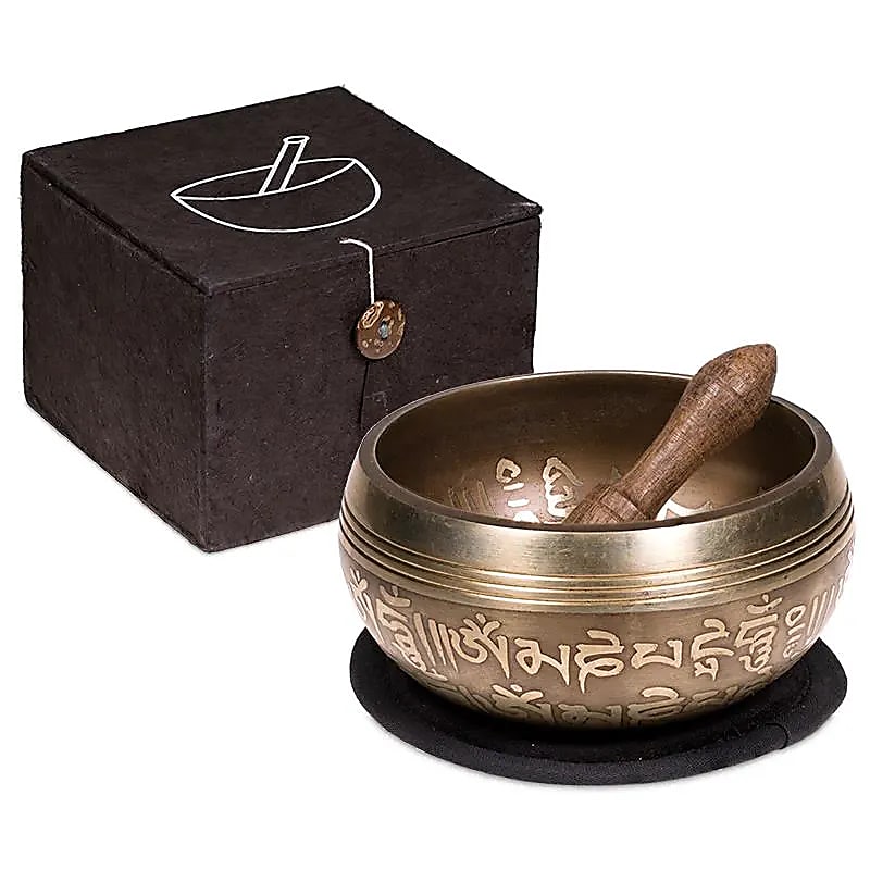 Ohm Singing Bowl Gift Set Black