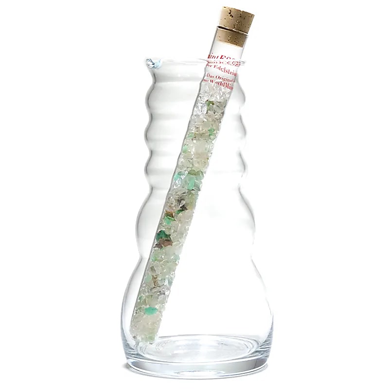 Gemstone Water Wand Gentle Cleaning – Chrysoprase & Rock Crystal | Detoxification