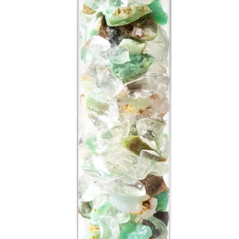 Gemstone Water Wand Gentle Cleaning – Chrysoprase & Rock Crystal | Detoxification