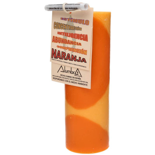 Handgemachte Farbkerze Orange — Konzentration, Intelligenz & Fülle