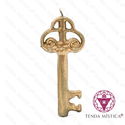 Gold Key-Shaped Ritual Candle – Unlock Opportunities