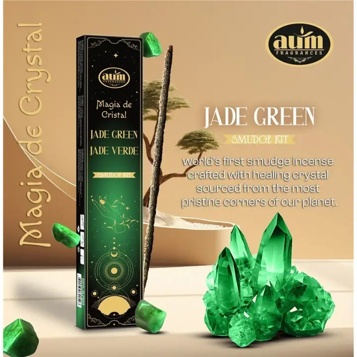 Aum Crystal Magic Incense 20g + Green Jade Crystal