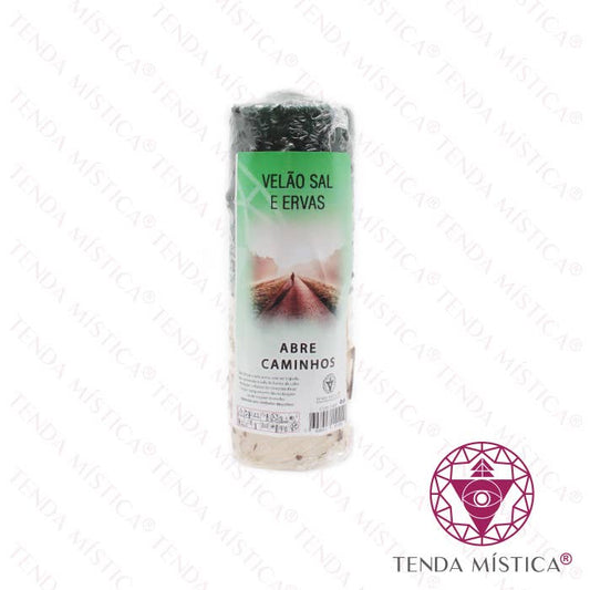 Large Salt & Herb Ritual Candle – Roads Opening