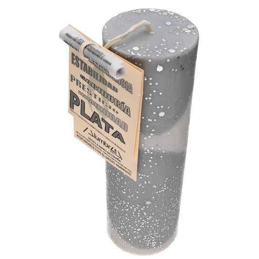 Handmade Colored Candle – Silver & Clairvoyance