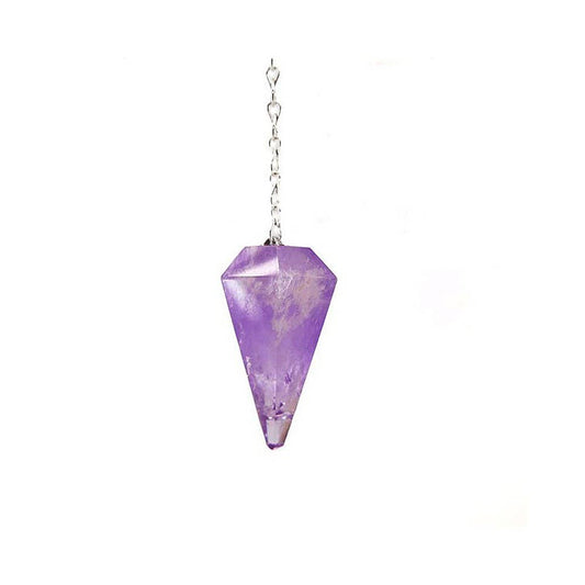 Faceted Amethyst Pendulum