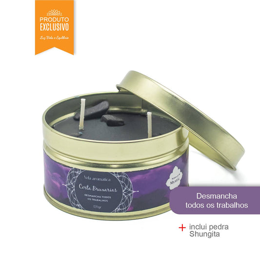 Natural Mystic Cuts Witchcraft Candle with Gemstones 120g – Esoterica Arte